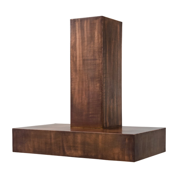 36" 735 CFM Modern Chimney Smooth Copper Wall Mounted Range Hood with Screen Filters