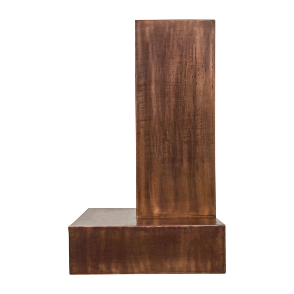 36" 735 CFM Modern Chimney Smooth Copper Wall Mounted Range Hood with Slim Baffle Filters