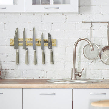 Hemp Home Styles MKH-16X3-FC 16" Magnetic HempWood® Knife Holder with Face Cut