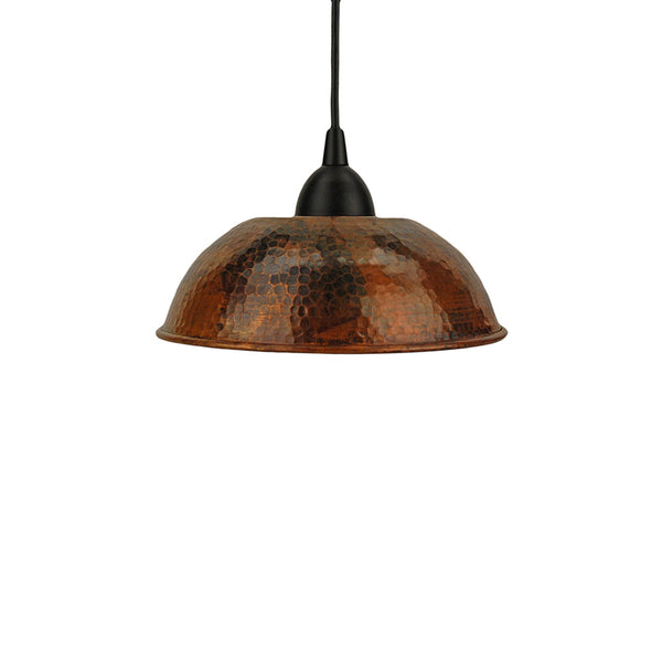 L200DB - Hand Hammered Copper 8.5" Dome Pendant Light