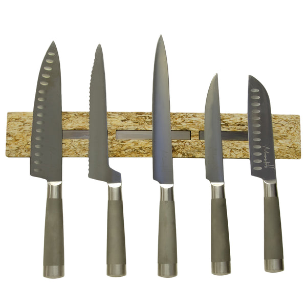 Hemp Home Styles MKH-16X3-FC 16" Magnetic HempWood® Knife Holder with Face Cut