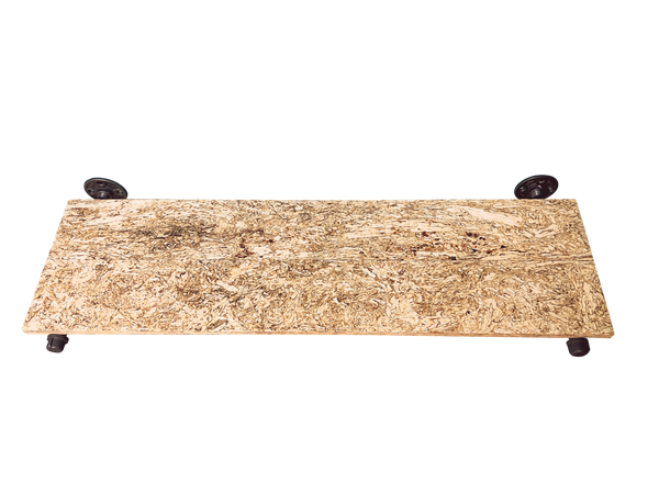 Hemp Home Styles ISHF1-423614-FCN 36" x 42" Industrial HempWood® 1-Tier Shelving Unit with Face Cut in Natural Finish