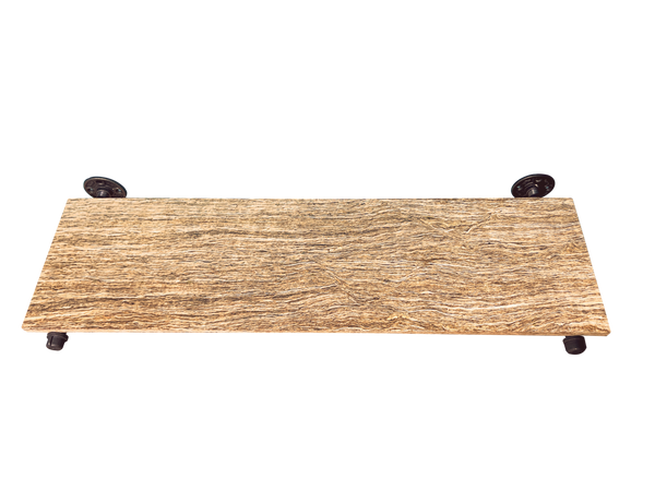 Hemp Home Styles ISHF1-423614-RCN 36" x 42" Industrial HempWood® 1-Tier Shelving Unit with Rift Cut in Natural Finish