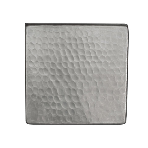 T4NH - 4" x 4" Nickel Plated Hammered Copper Tile