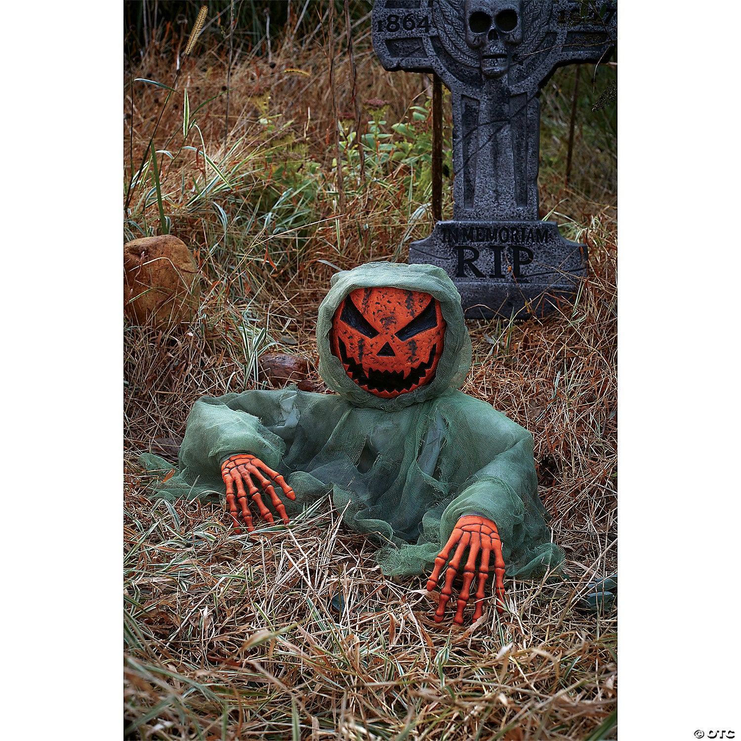 Halloween Hooded Pumpkin Grave Breaker Decoration