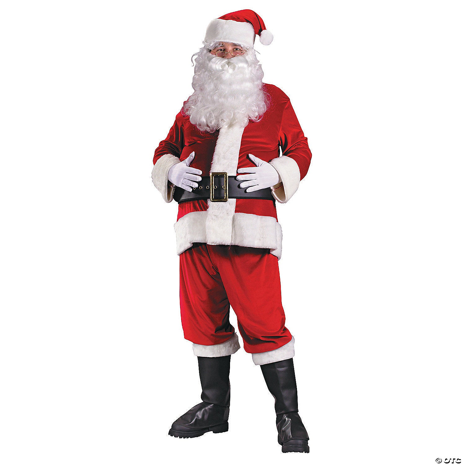 Christmas Men's Rich Velvet Santa Suit Costume - Large