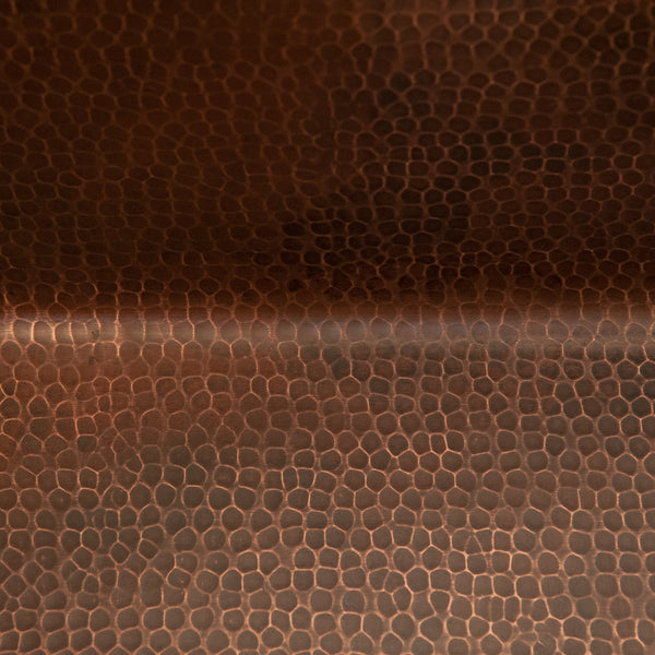 BREC16DB - 16" Gourmet Rectangular Hammered Copper Bar/Prep Sink