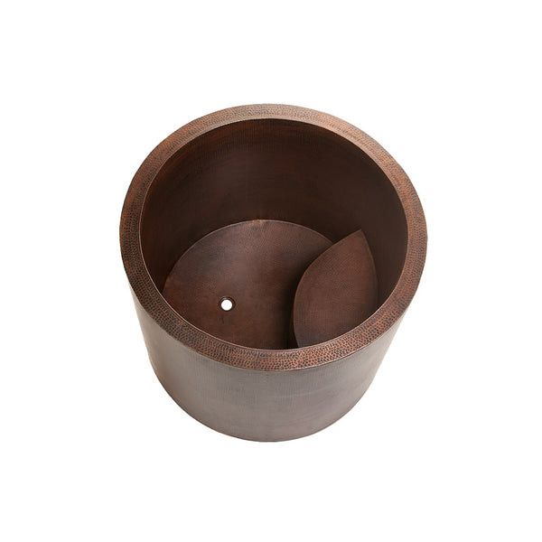 Premier Copper Products BTR45DB - Japanese Style Soaking Hand Hammered Copper Bath Tub