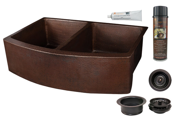 Premier Copper Products - KSP3_KA50RDB33249 Kitchen Sink and Drain Package