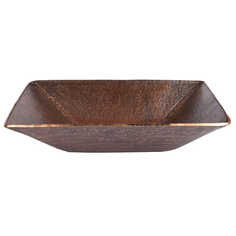 PVMRECDB - Modern Rectangle Hand Forged Old World Copper Vessel Sink