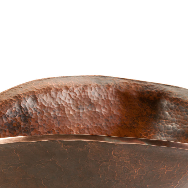 PVSHELL17 - Free Form Hand Forged Old World Copper Vessel Sink