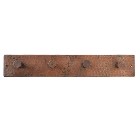 RH4 - Hand Hammered Copper Quadruple Robe/Towel Hook