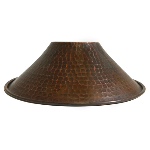 Hand Hammered Copper 9" Cone Pendant Light Shade