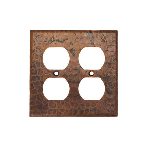 SO4 - Copper Switchplate Double Duplex, 4 Hole Outlet Cover