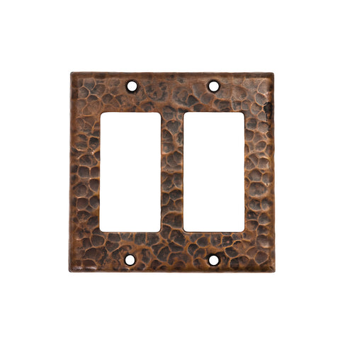 SR2 - Copper Double Ground Fault/Rocker GFI Switchplate Cover