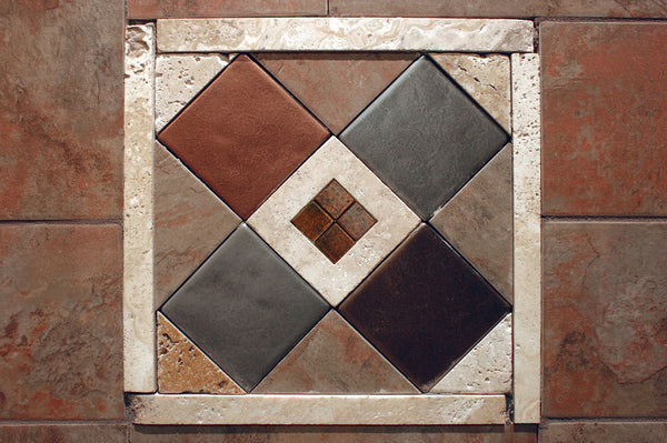 T2DBH_PKG8 - 2" x 2" Hammered Copper Tile - Quantity 8
