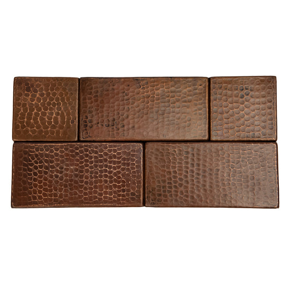 T3DBH - 3" x 3" Hammered Copper Tile