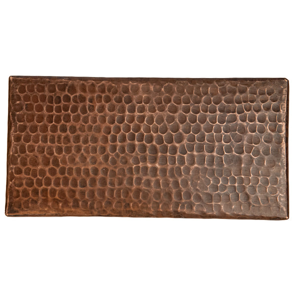 T48DBH - 4" x 8" Hammered Copper Tile