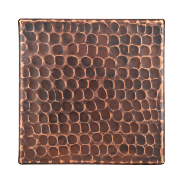 T4DBH - 4" x 4" Hammered Copper Tile