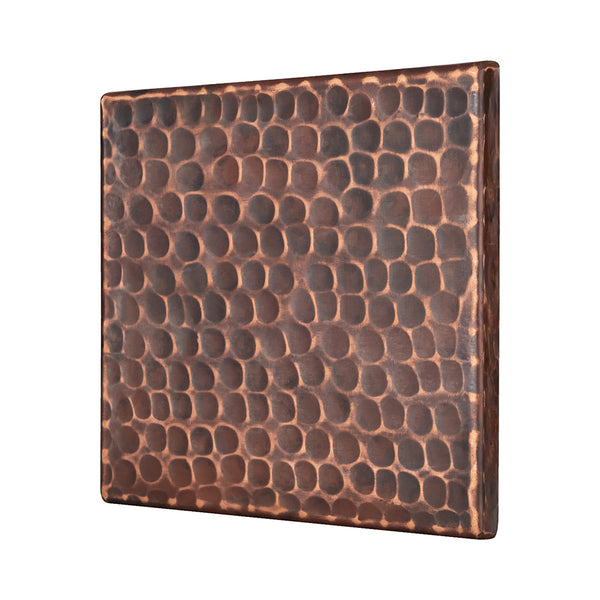 T4DBH - 4" x 4" Hammered Copper Tile