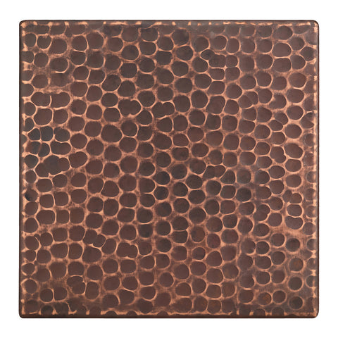 T6DBH - 6" x 6" Hammered Copper Tile