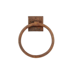 TR7DB - 7" Hand Hammered Copper Towel Ring
